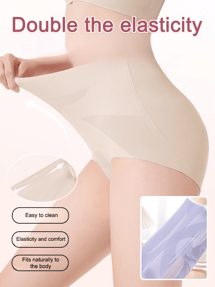 Ultra-thin cross-tummy seamless briefs