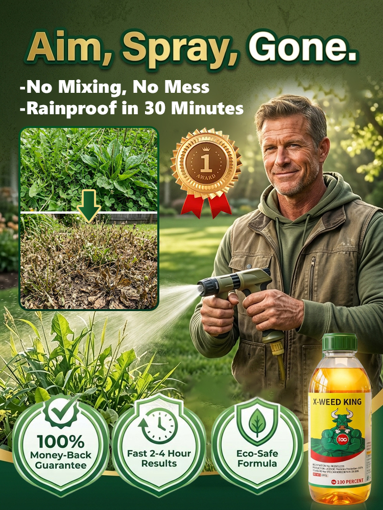 【One application will keep you free from weeds for five years.】Herbicide and root rot control agent【Limited Time: Buy One, Get One Free！】