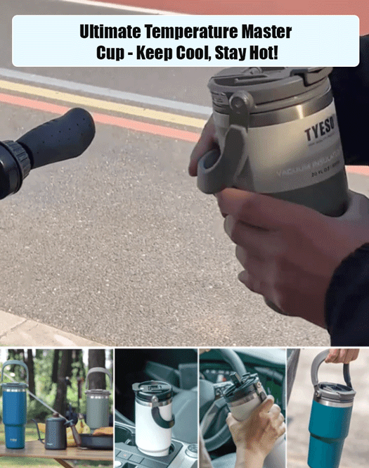 【Amazon bestseller】[Super large capacity]Dual-purpose insulated water bottle (hot and cold)