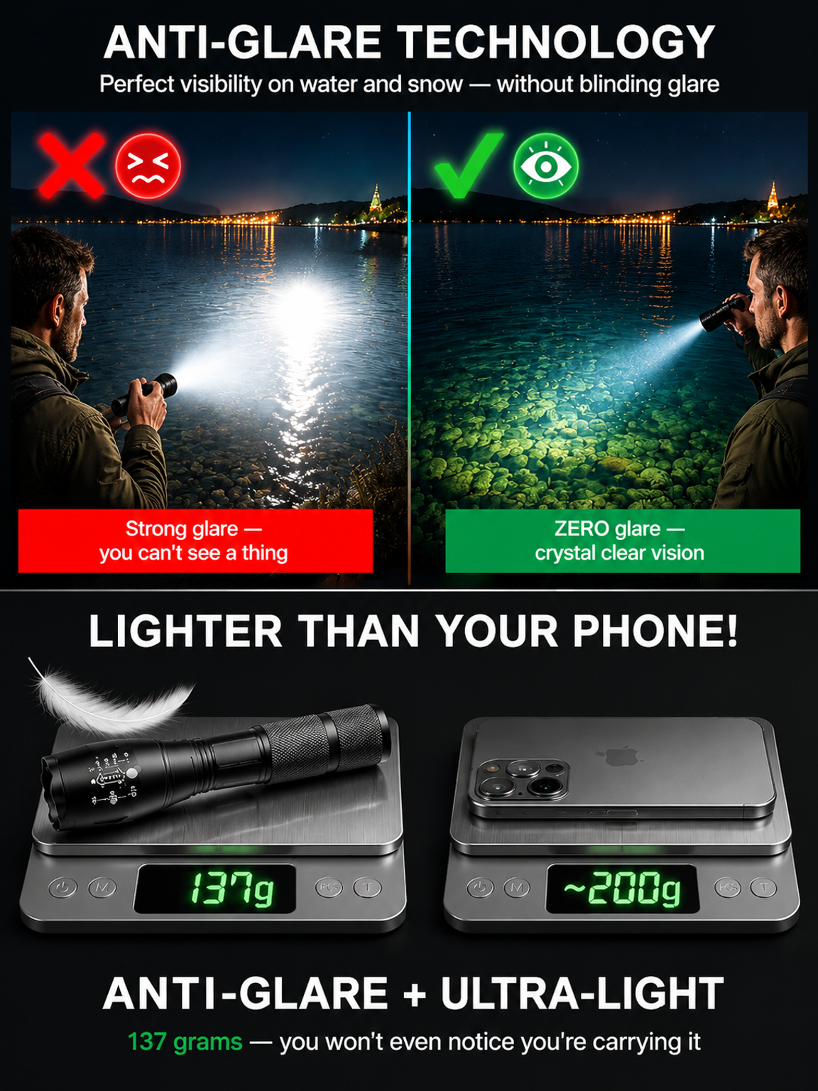 💡 New White Laser Flashlight (2026 Model) — Incredible Brightness, Ultra-Long Range! Dubbed the Sky Cannon, this flashlight features adjustable-focus white laser technology, delivering extreme brightness and an astonishing beam range.