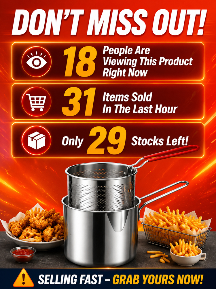 【Super Super Super Fuel-Saving】304 Stainless Steel Multi-Purpose Deep Frying Pan