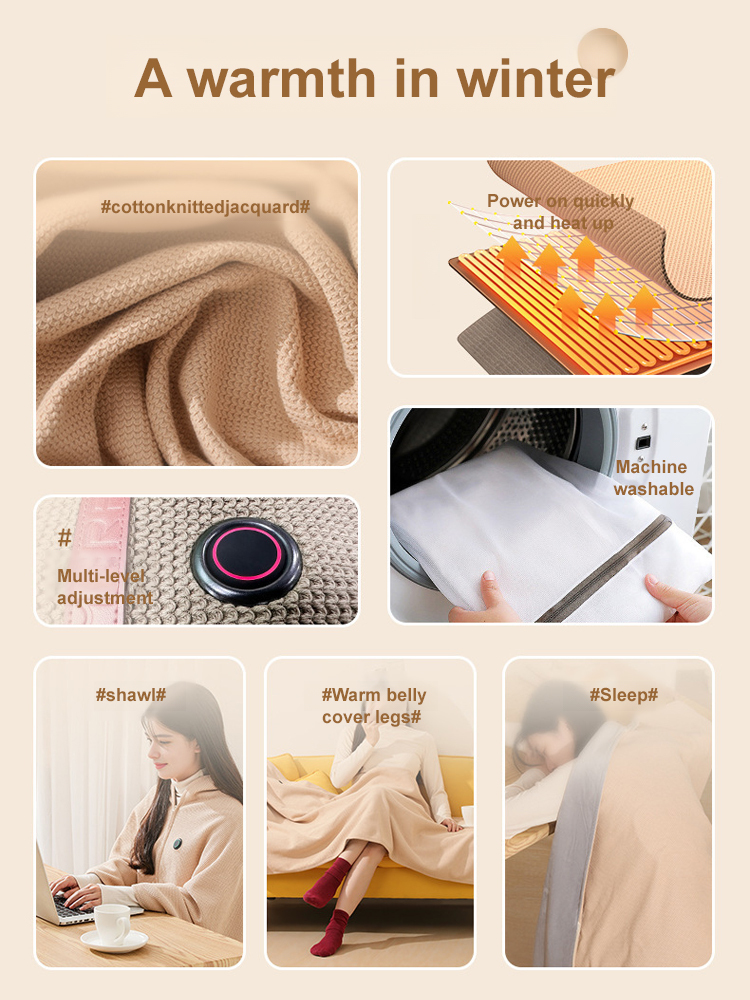 USB Heated Graphene Warming Blanket,Heated Shawl✨3 Seconds & Instant Warmth! It’s literally like stepping into a warm hug on a freezing winter night. 🫂