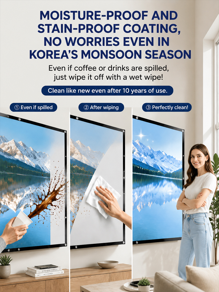 【Mobile Cinema】Seamless Floating Giant Anti-Light Projection Screen，【Enjoy high-definition movies outdoors during the day!】