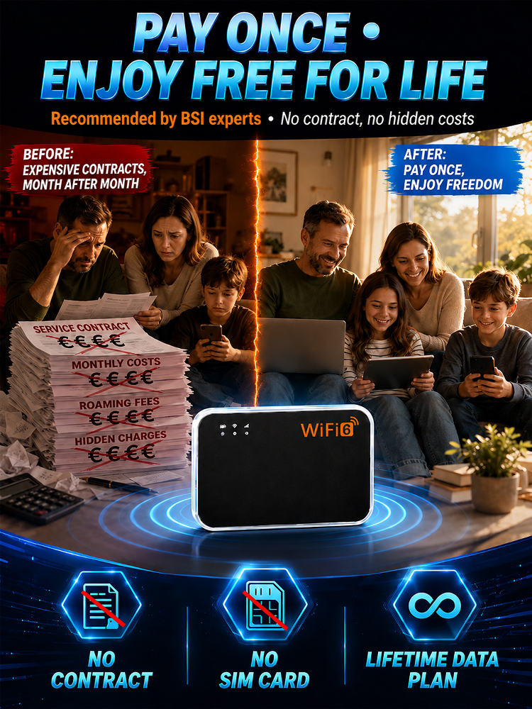 Travel Visa-Free Portable WiFi, No More Roaming Fees! Fast Internet in 30 Seconds!