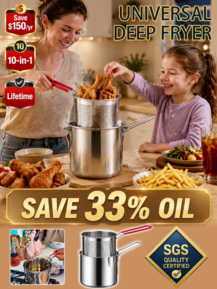 【Super Super Super Fuel-Saving】304 Stainless Steel Multi-Purpose Deep Frying Pan