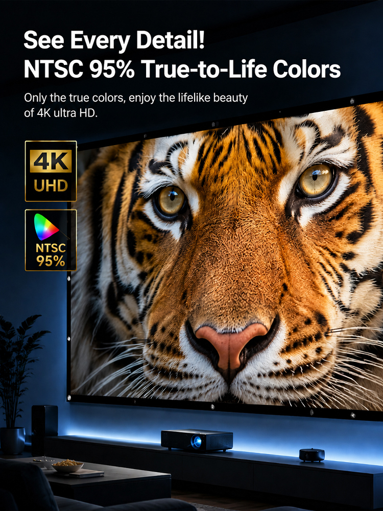 【Mobile Cinema】Seamless Floating Giant Anti-Light Projection Screen，【Enjoy high-definition movies outdoors during the day!】