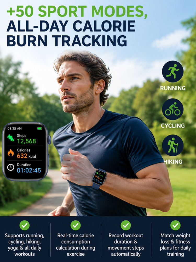 [Recommended by the American Diabetes Association] Non-invasive blood glucose monitoring watch【Your 24-hour health concierge！】