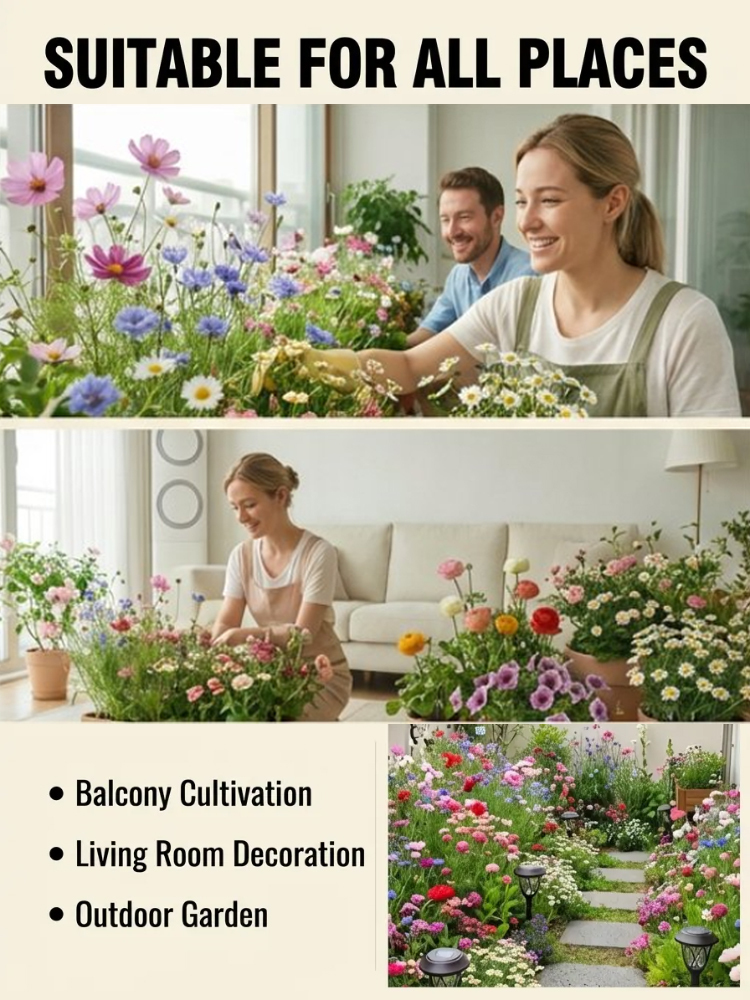 Easy-to-grow mixed flower seeds【A mix of 20 high-end flower varieties, containing 19,000 seeds with a germination rate of 98.9%!】