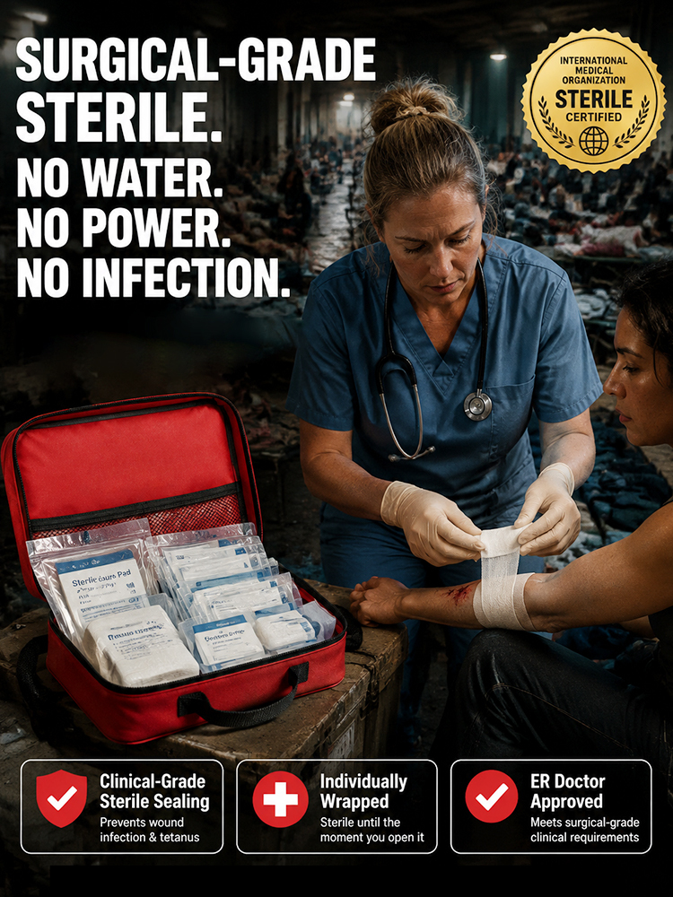 25-piece military-grade medical rescue and first aid kit, an essential for home/car use!