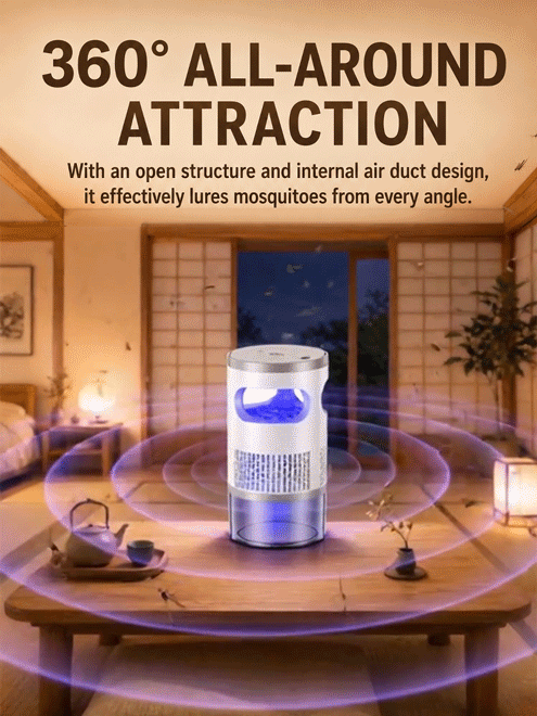 A 4-in-1 powerhouse: highly effective mosquito and insect elimination, air purification, dust removal and sterilization, plus a night light! Meets all your daily needs!