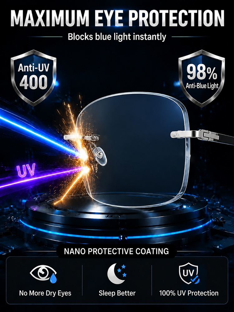 0.01s Auto-Focus Progressive Glasses | +1.00~+7.00 DPT, Stepless for Reading & Driving
