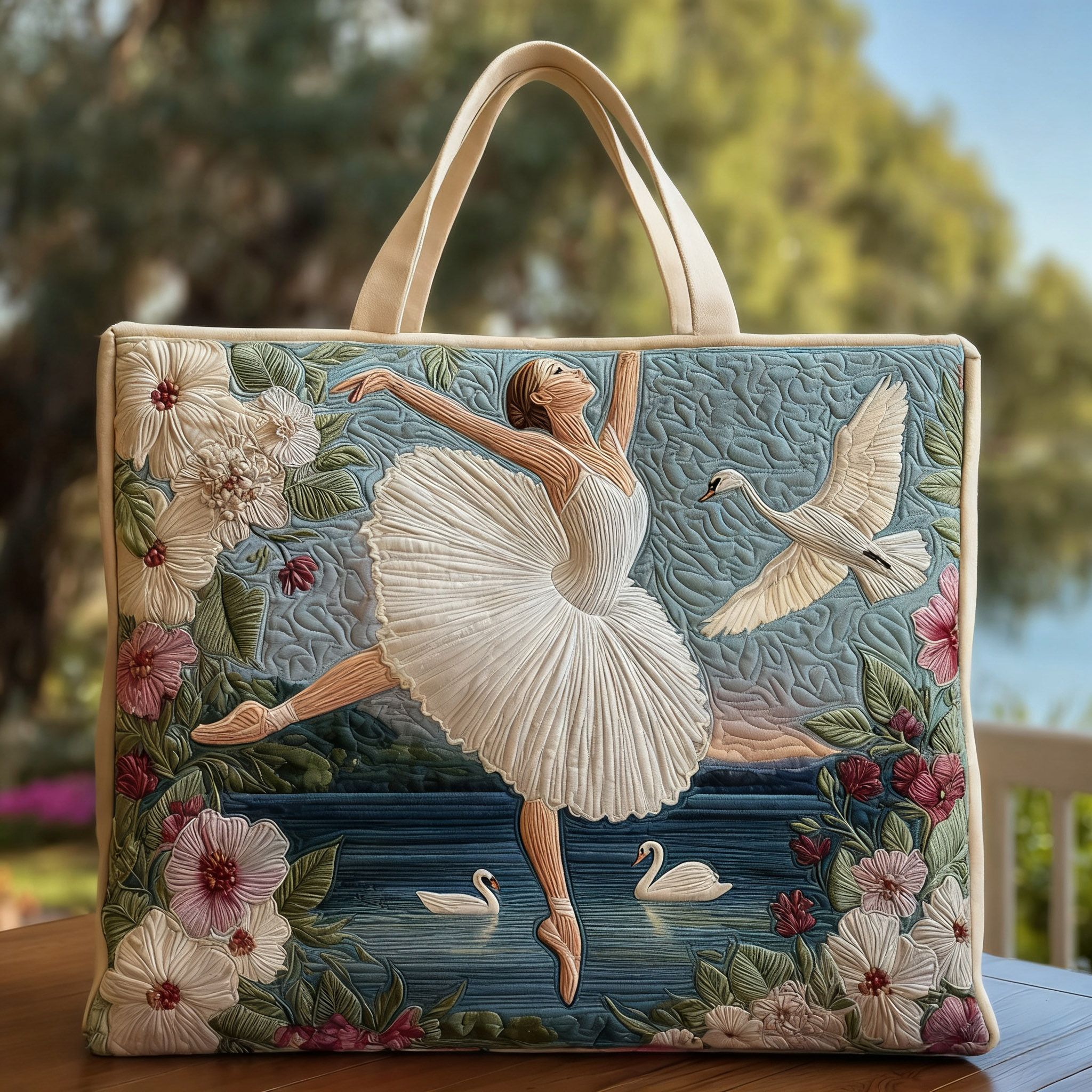 Ballet Goddess and Swan Series Quilted Handbag-Mega-Craft