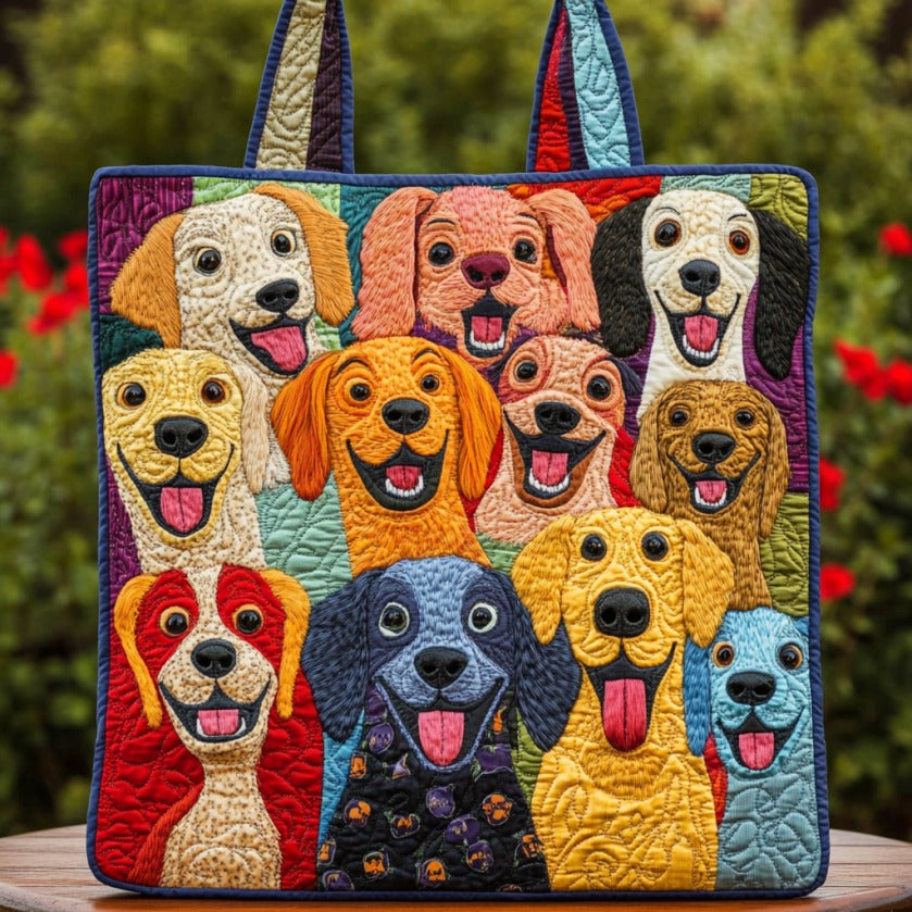 Playful Puppy XR0210013CL Quilted Tote Bag-Mega-Craft