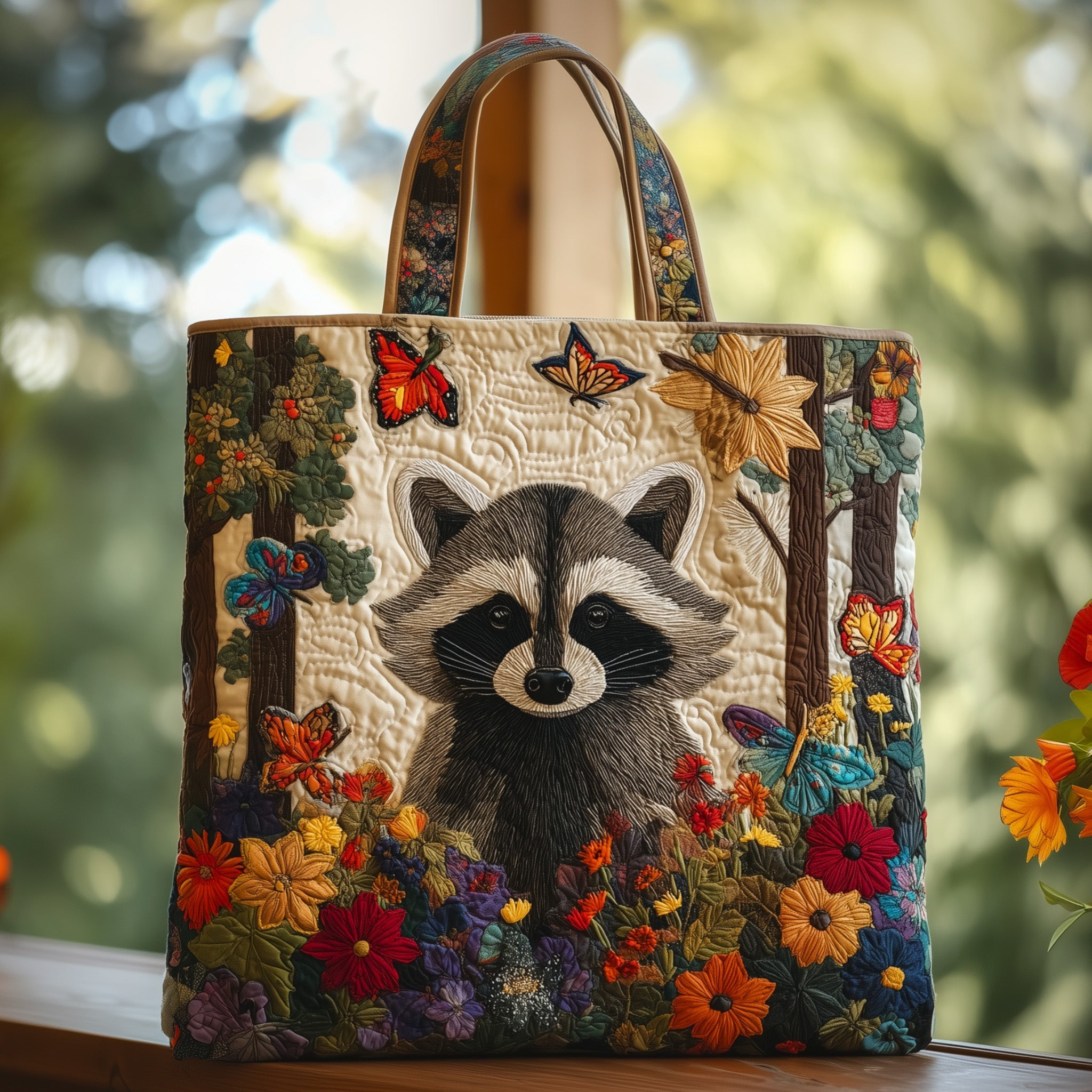 Raccoons Quilted Tote Bag GFTOHD9271-Mega-Craft