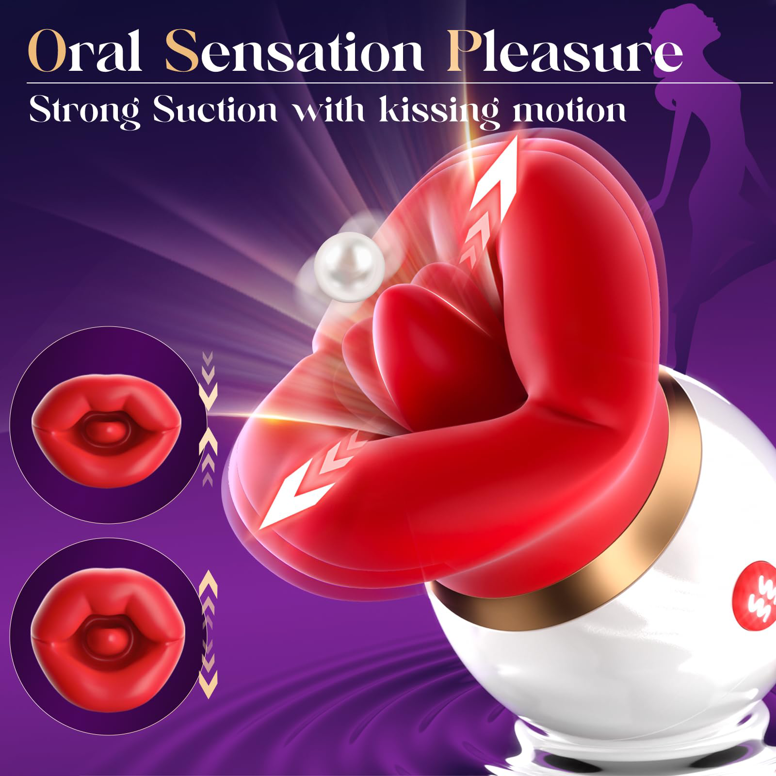 3 IN 1 Tongue Sex Toy Oral Sensation Pleasure