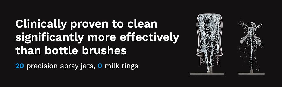 baby brezza bottle washer pro clinically proven to clean more effectively than bottle brushes