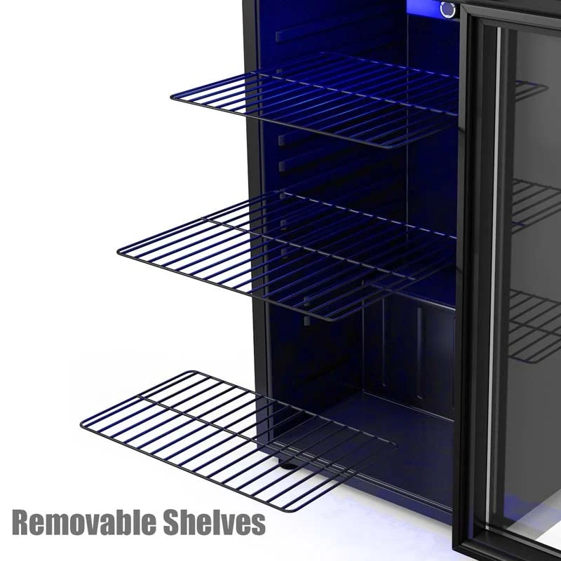 Eletriclife 120 Can Beverage Mini Refrigerator with Glass Door