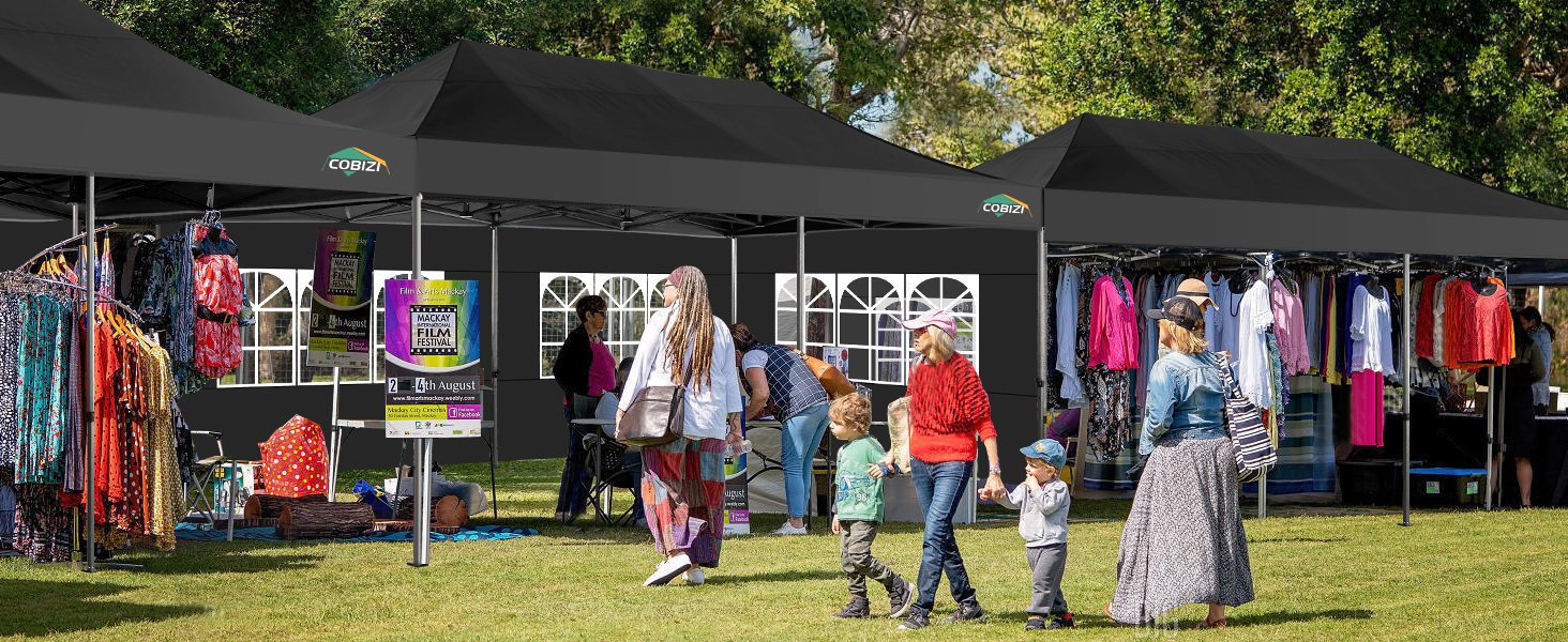 COBIZI Heavy duty 10x20 commercial pop up canopy with 6 sidewalls