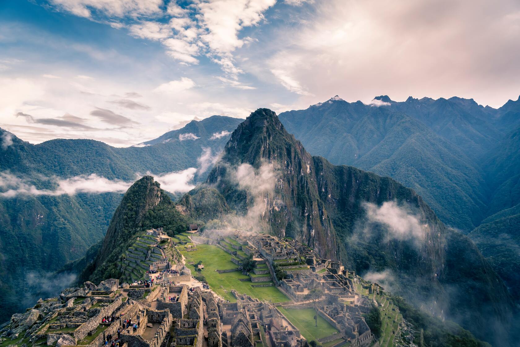 Ancient ruins in the mountains.
