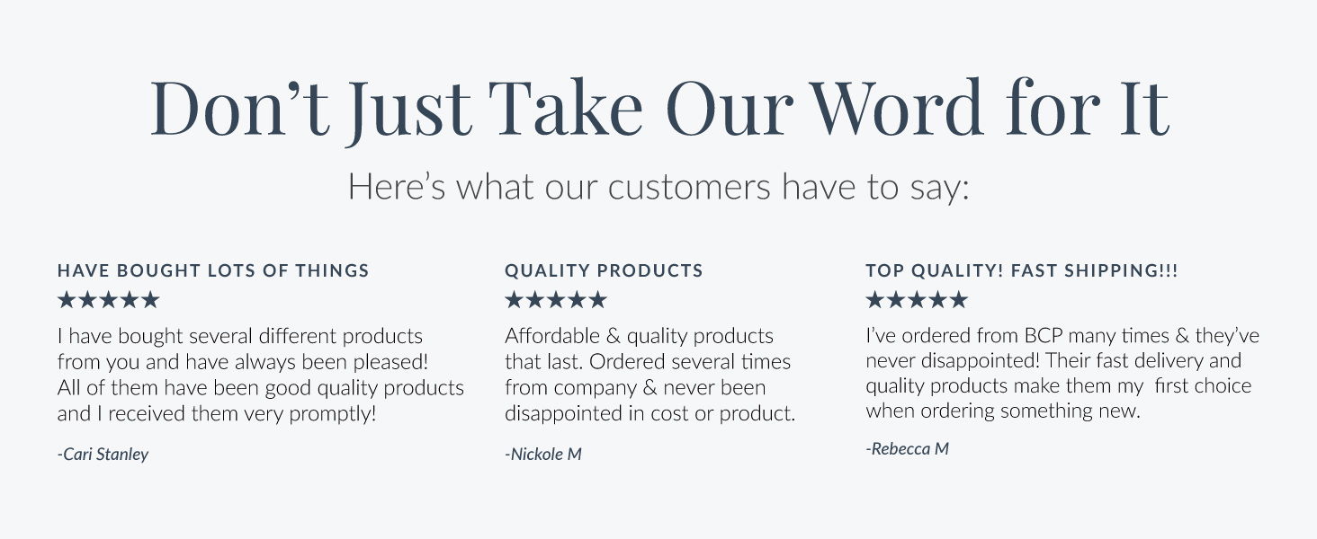 BCP Best Choice Products Customer Review Testimonials