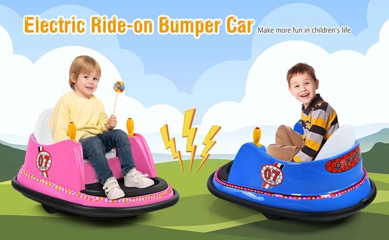 Eletriclife 6V Kids Ride On Bumper Car 360-Degree Spin Race Toy