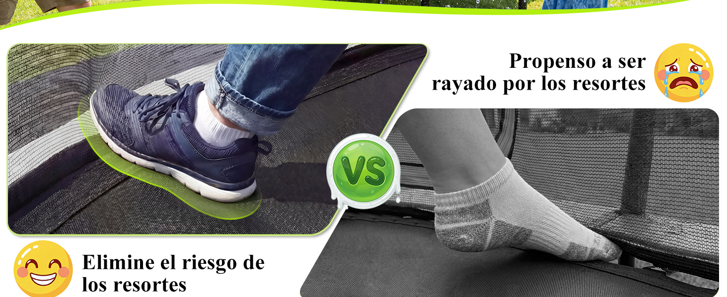 El texto dice 'Imagen 2', 'Propongo a ser rayado por los resitos' y 'Elimina el riesgo de los resitos'. Imagen dividida en la que se comparan dos condiciones diferentes del calzado con iconos emoji.