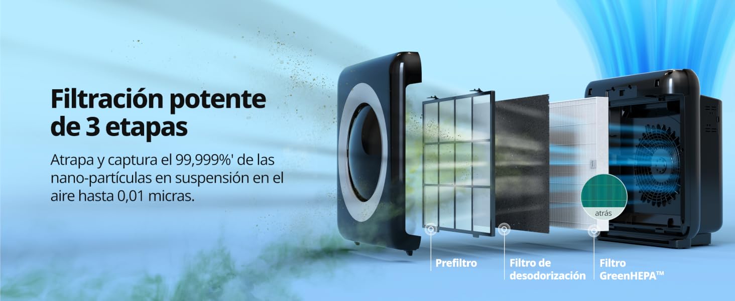 un altavoz con un fondo azul y una nube de humo.