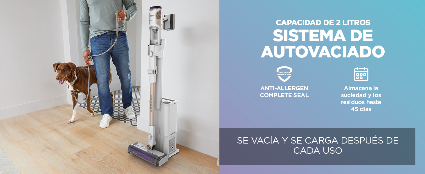 Shark Detect Clean &amp;amp; Empty Aspiradora sin cable