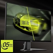 Częstotliwość odświeżania 180 Hz, 0,5 ms (GtG, min.) Czas odpowiedzi
