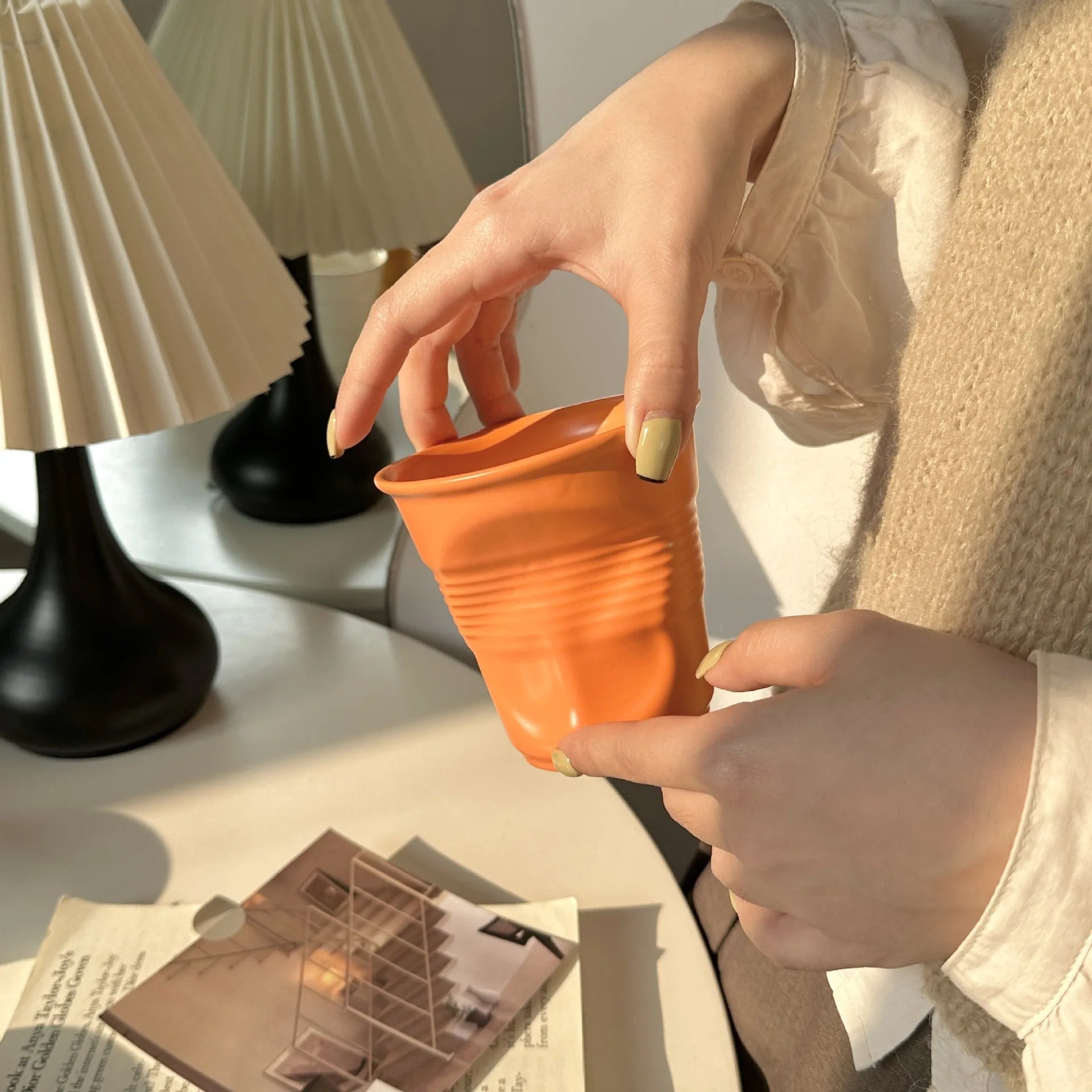 Minimalist Hand-Thrown Ceramic Mug – Modern Handmade Pottery Cup