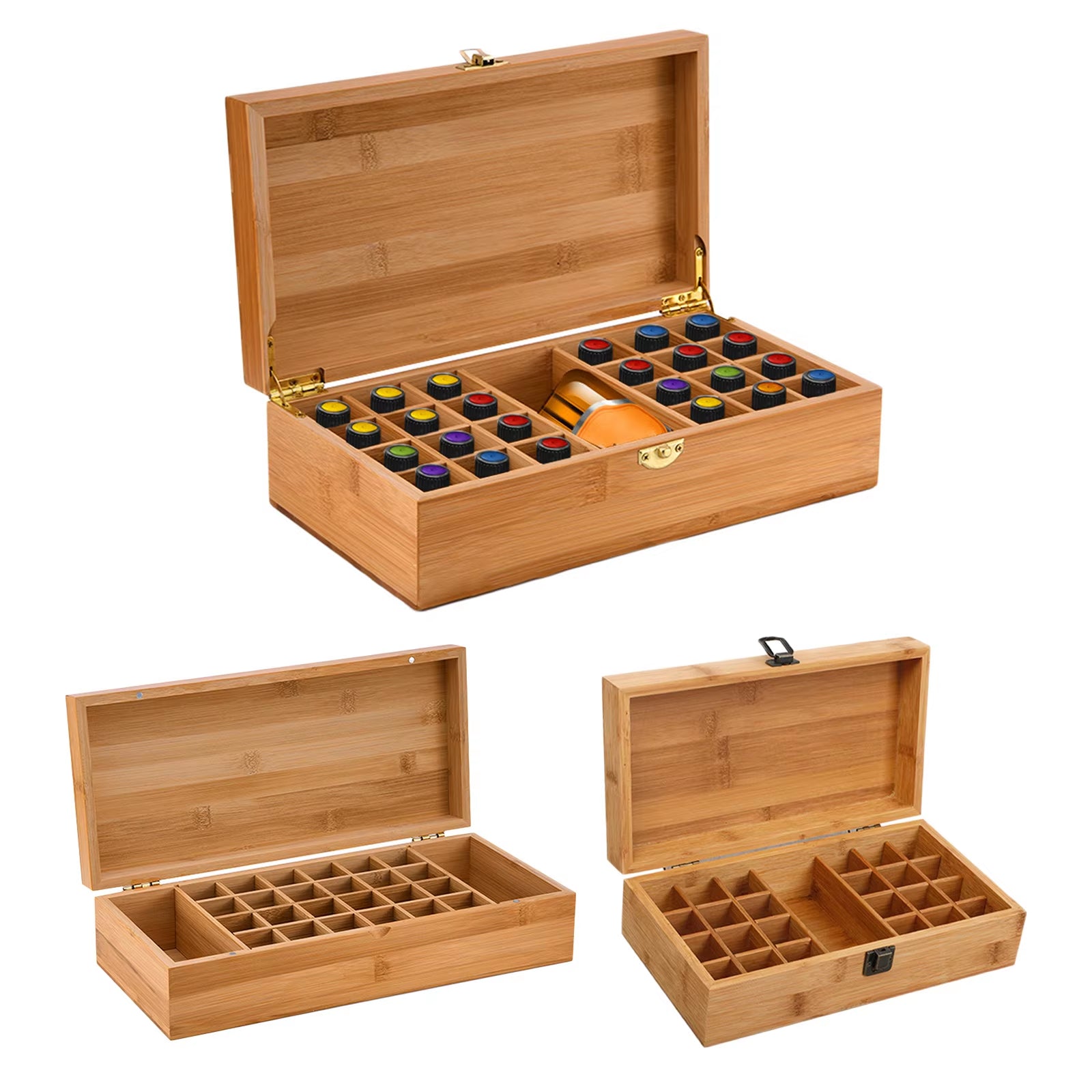 Bamboo Essential Oil Bottle Organizer – Natural Aromatherapy Storage Rack