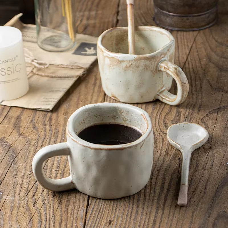 Japanese Ceramic Couple Mugs – Matching Coffee Cups for Two