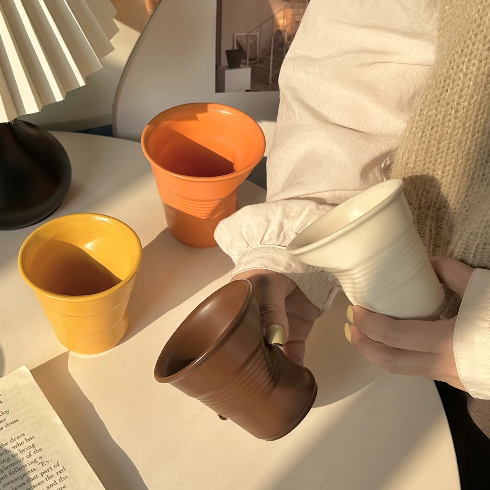 Minimalist Hand-Thrown Ceramic Mug – Modern Handmade Pottery Cup