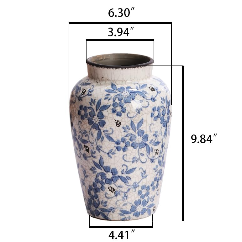 Vintage Blue & White Porcelain Vase – Timeless Classic Home Accent