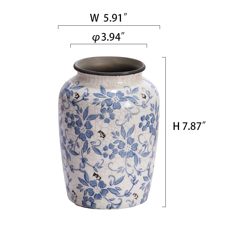 Vintage Blue & White Porcelain Vase – Timeless Classic Home Accent