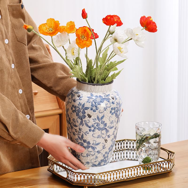 Vintage Blue & White Porcelain Vase – Timeless Classic Home Accent