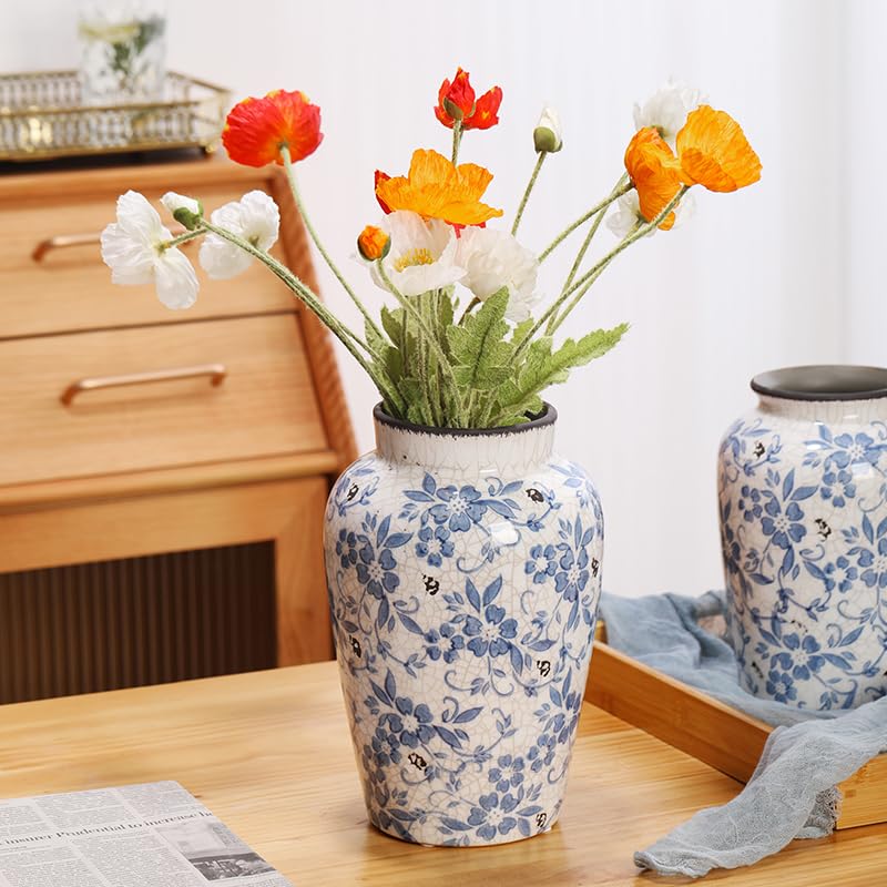 Vintage Blue & White Porcelain Vase – Timeless Classic Home Accent