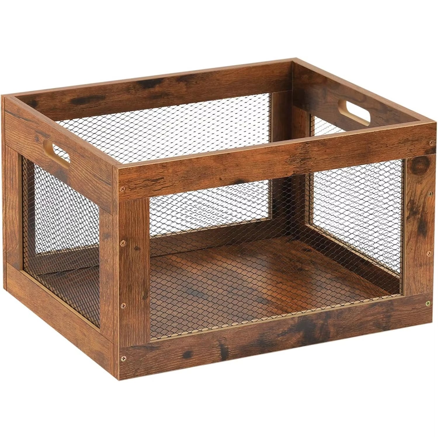 Solid Wood Vinyl Record Storage Crate – LP Collection Organizer Cube