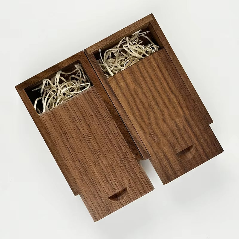 Wooden Slide-Top Keepsake Box – Compact Memory & Trinket Storage