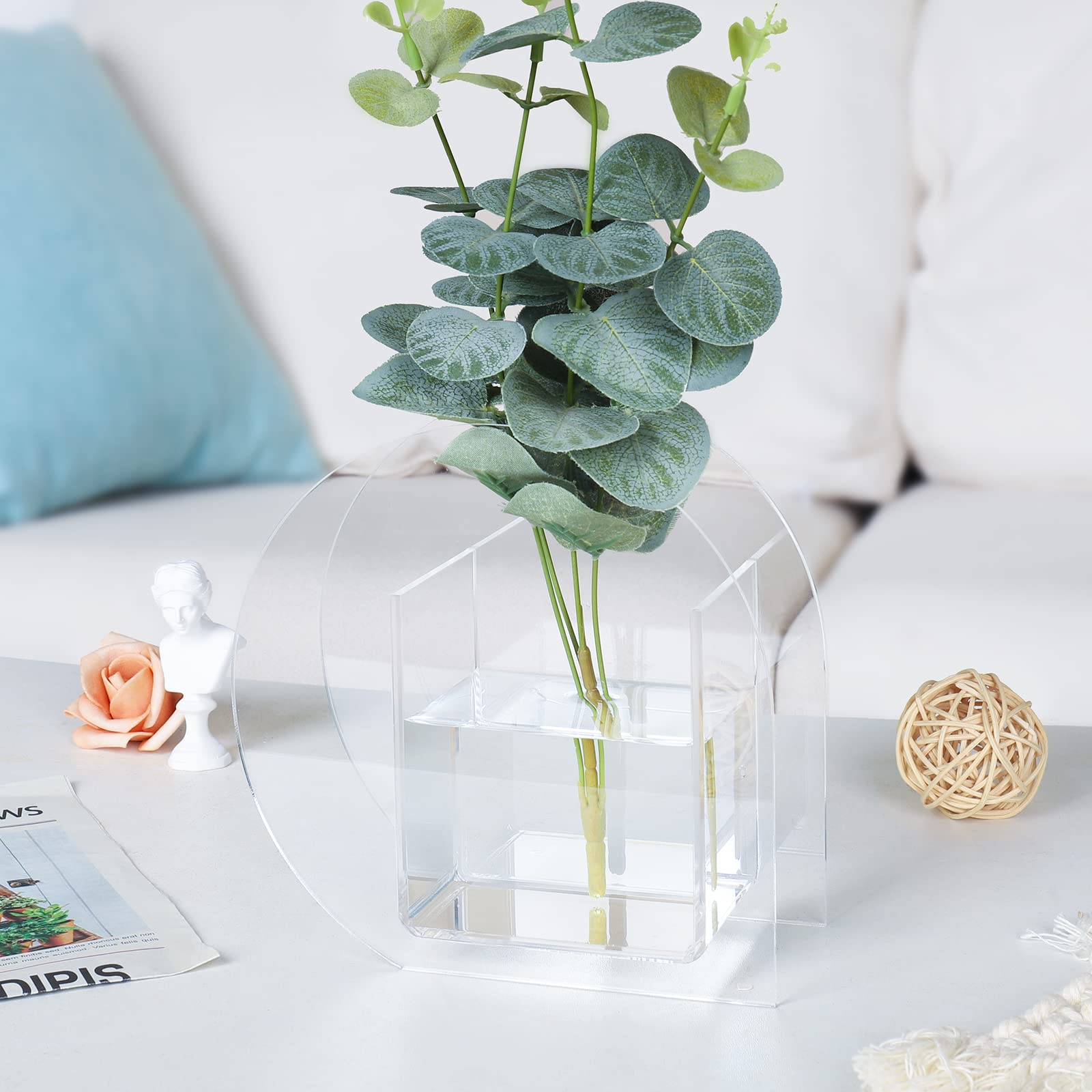 Iridescent Water Drop Vase – Modern Acrylic Art Decor