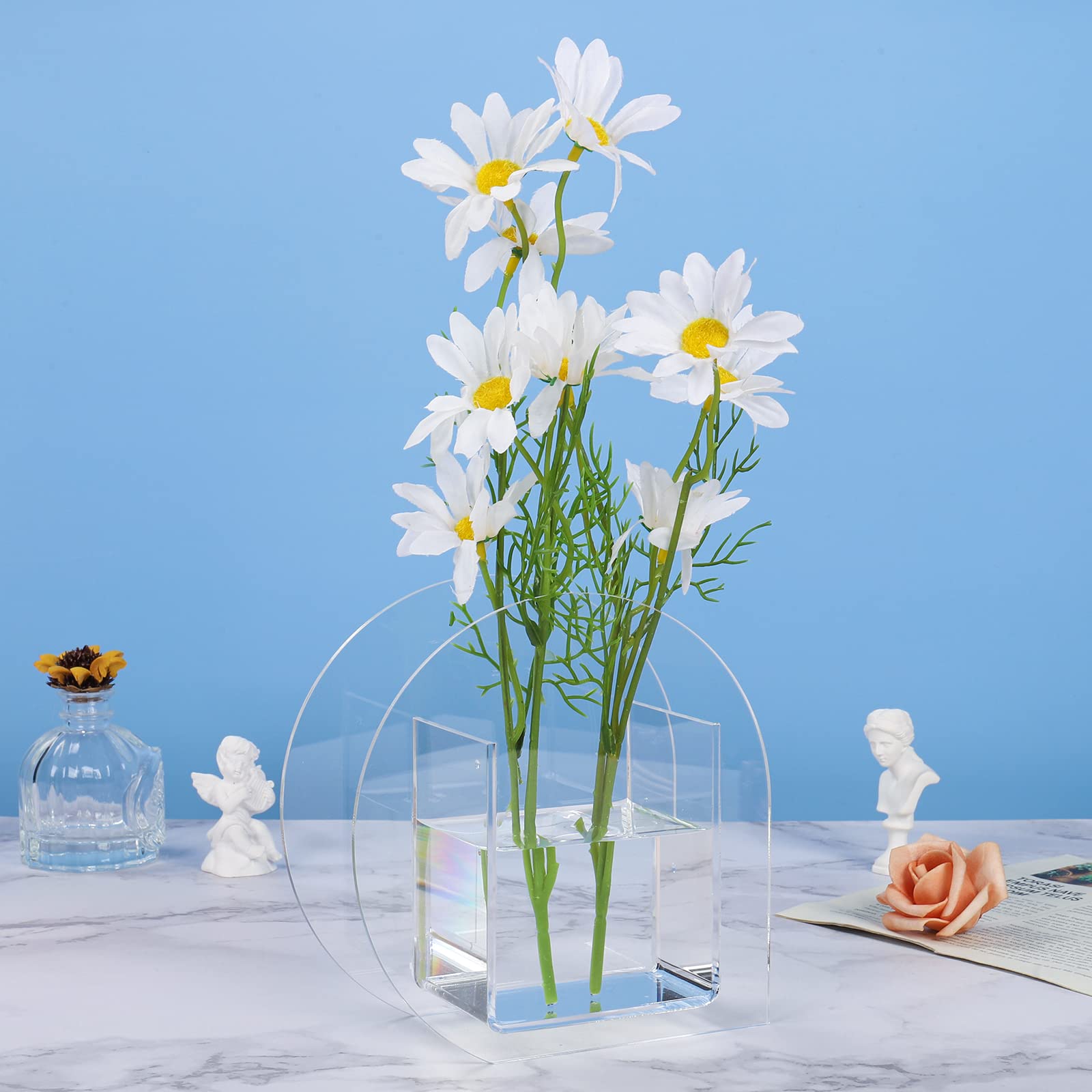 Iridescent Water Drop Vase – Modern Acrylic Art Decor