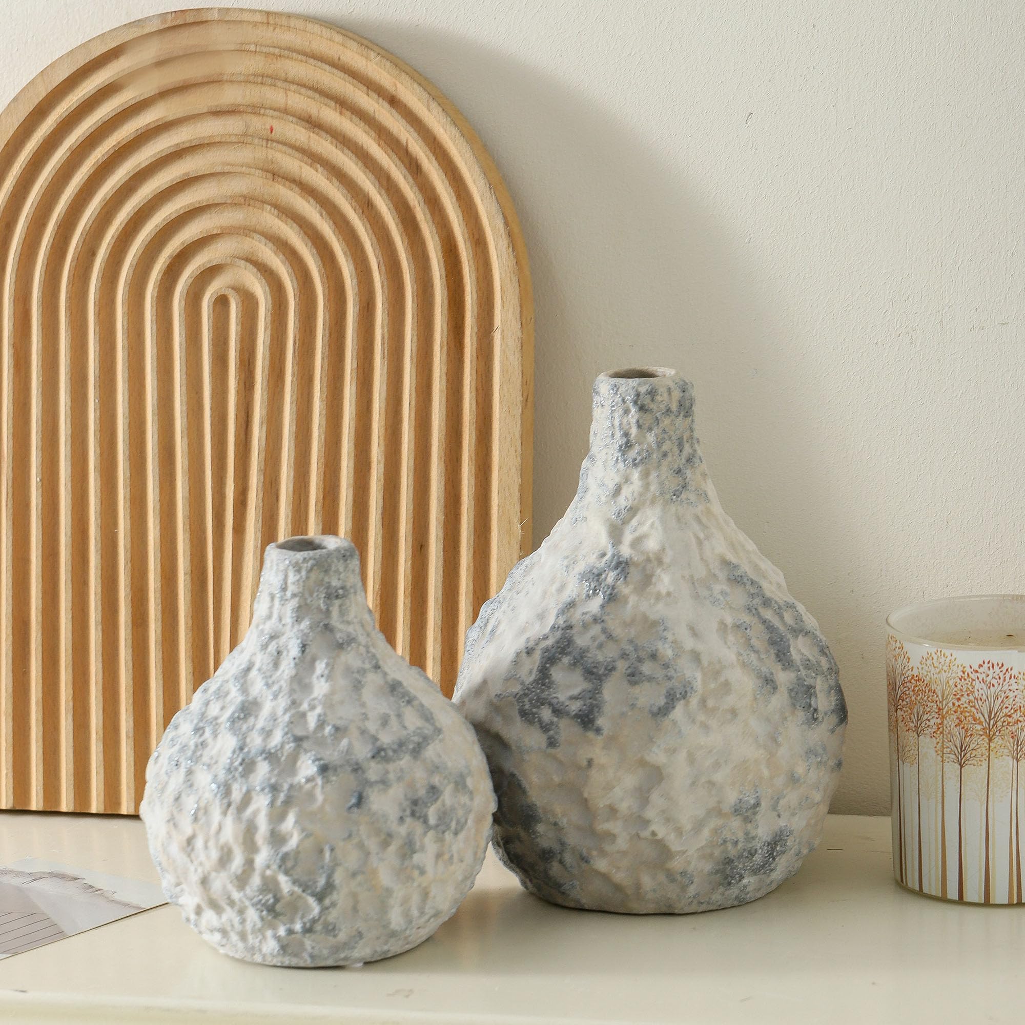 Matte Ceramic Boho Vases – Minimalist Textured Home Decor