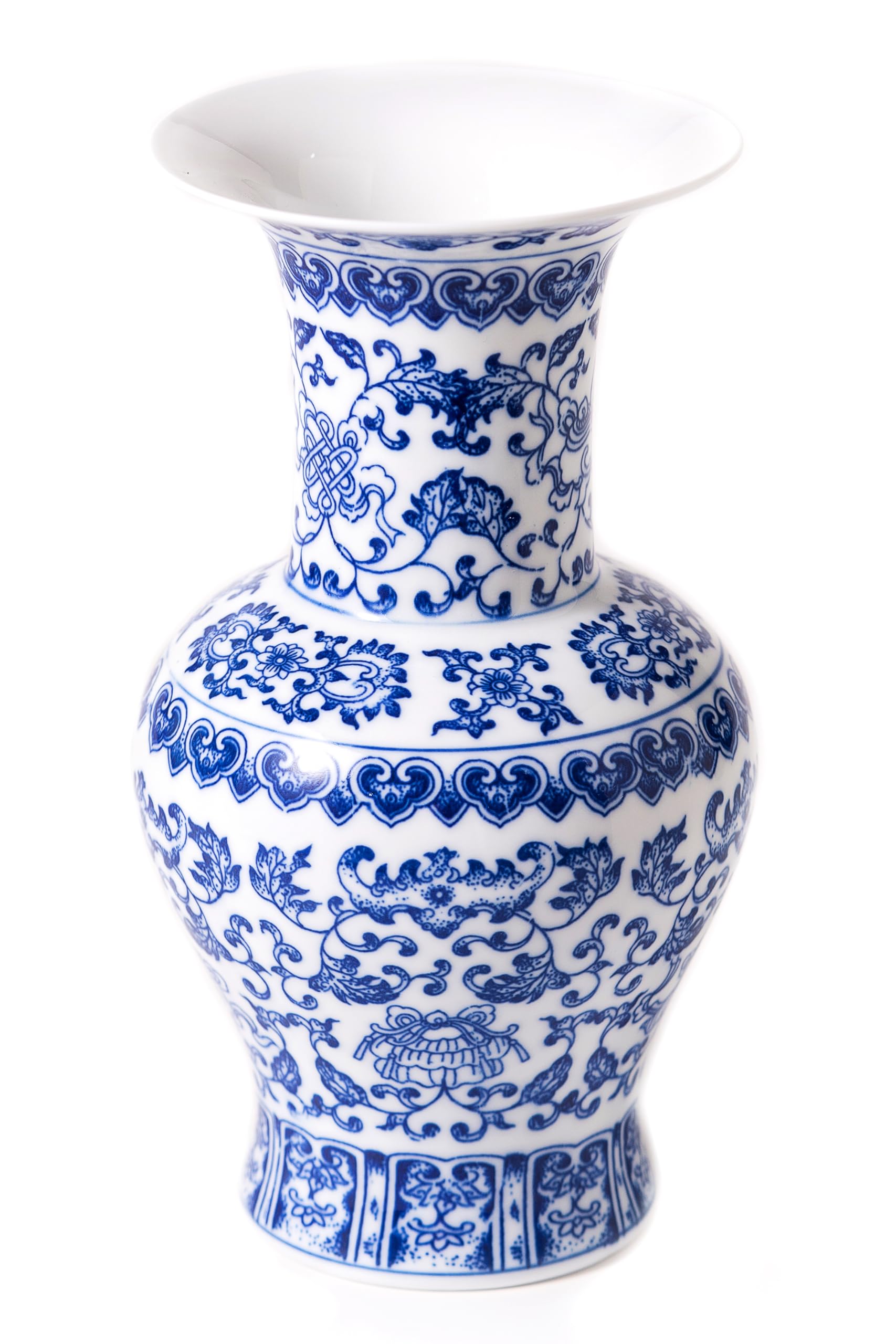 Blue & White Sunflower Porcelain Vase – Elegant Chinoiserie Decor