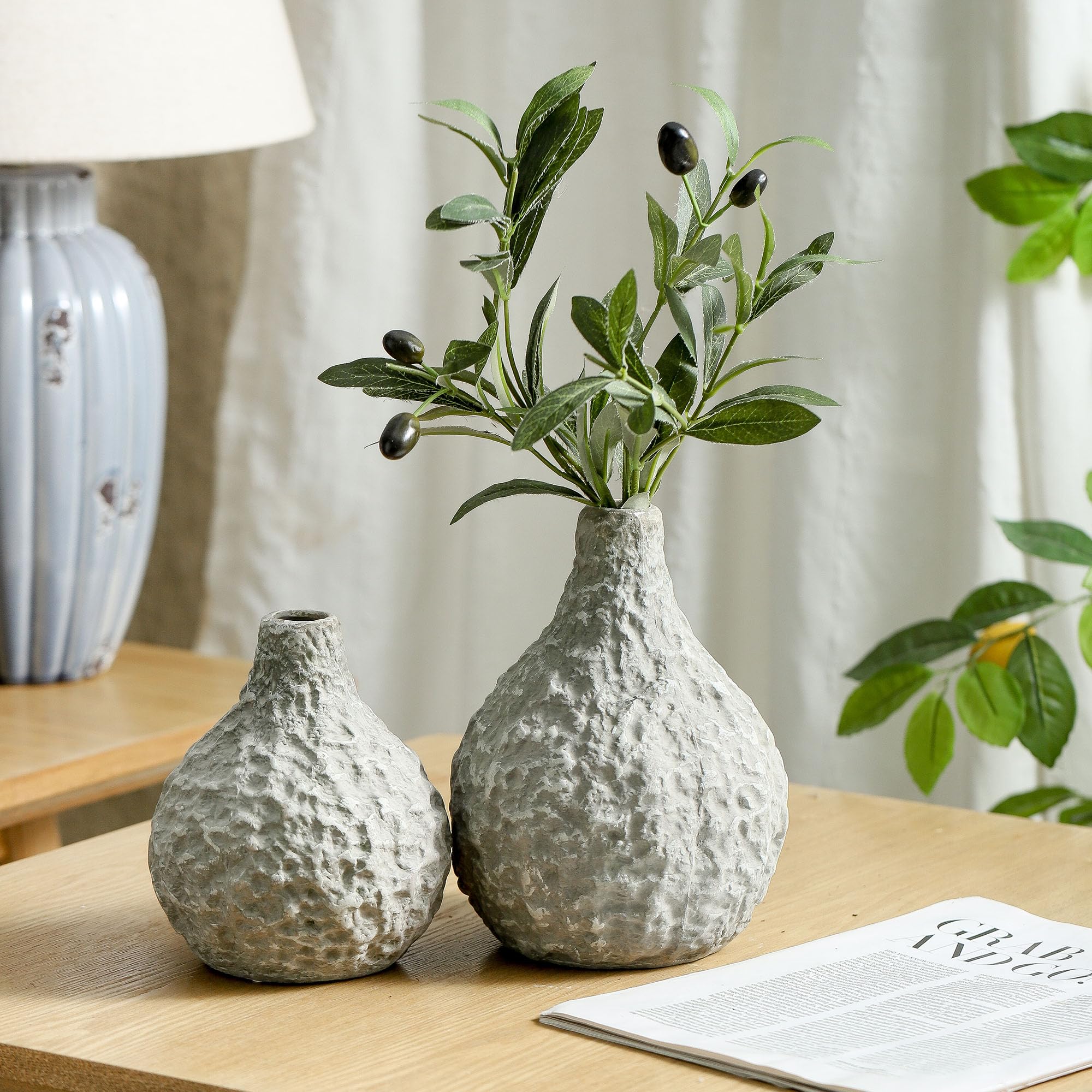 Matte Ceramic Boho Vases – Minimalist Textured Home Decor