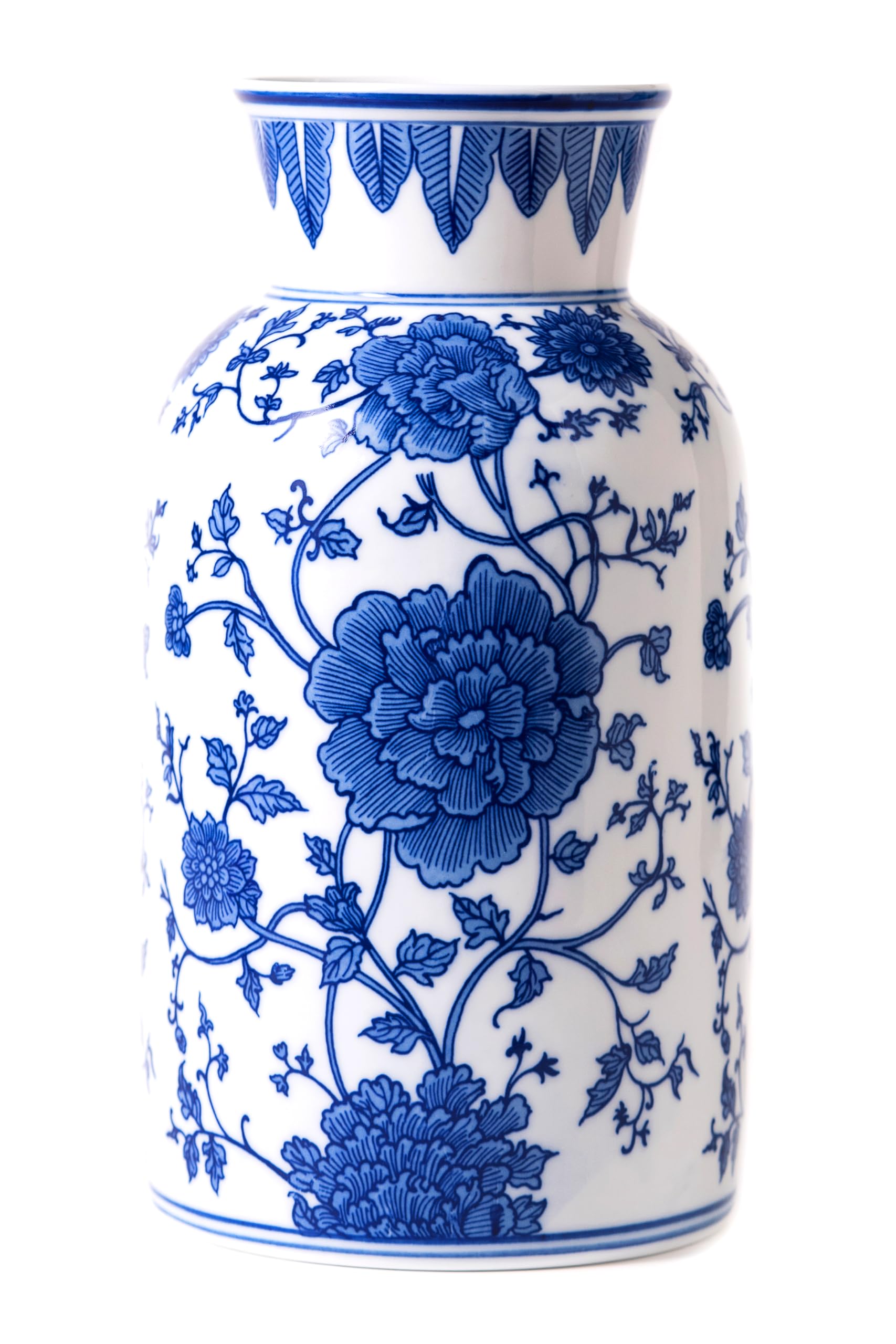 Blue & White Sunflower Porcelain Vase – Elegant Chinoiserie Decor