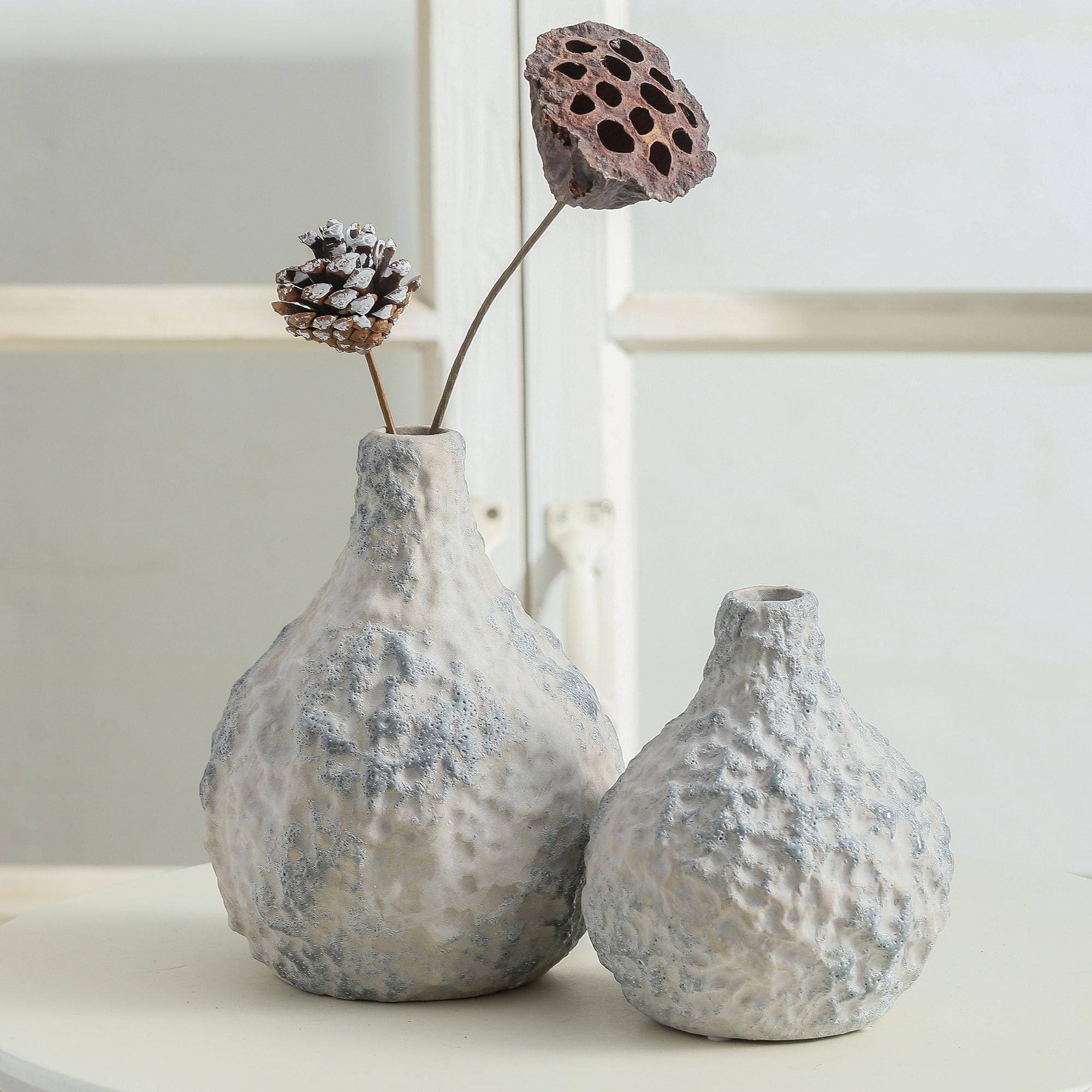Matte Ceramic Boho Vases – Minimalist Textured Home Decor