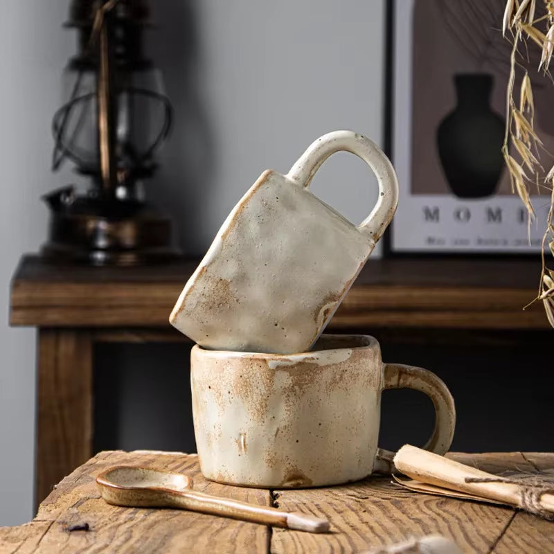 Japanese Ceramic Couple Mugs – Matching Coffee Cups for Two