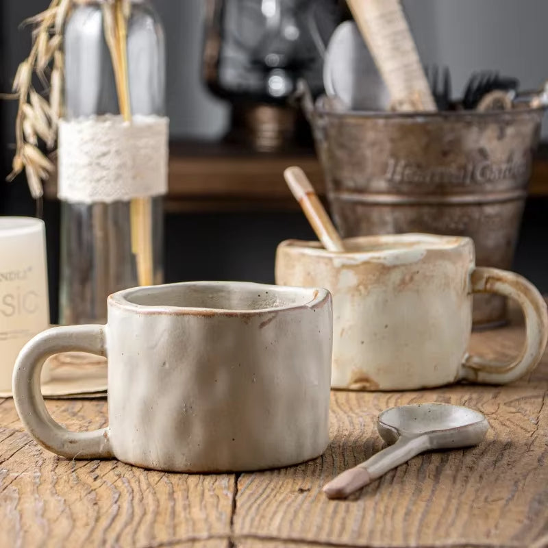 Japanese Ceramic Couple Mugs – Matching Coffee Cups for Two