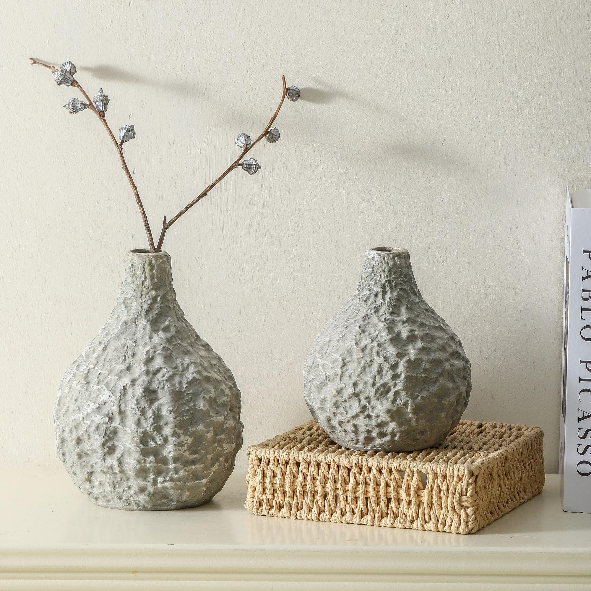 Matte Ceramic Boho Vases – Minimalist Textured Home Decor