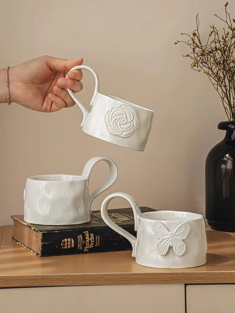 Sunrise Ceramic Bowl Mug – Unique Wide Coffee Cup with Artistic Style